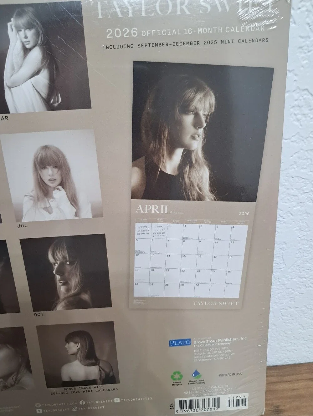 Taylor Swift 2026 New Calendar 16 Months 12